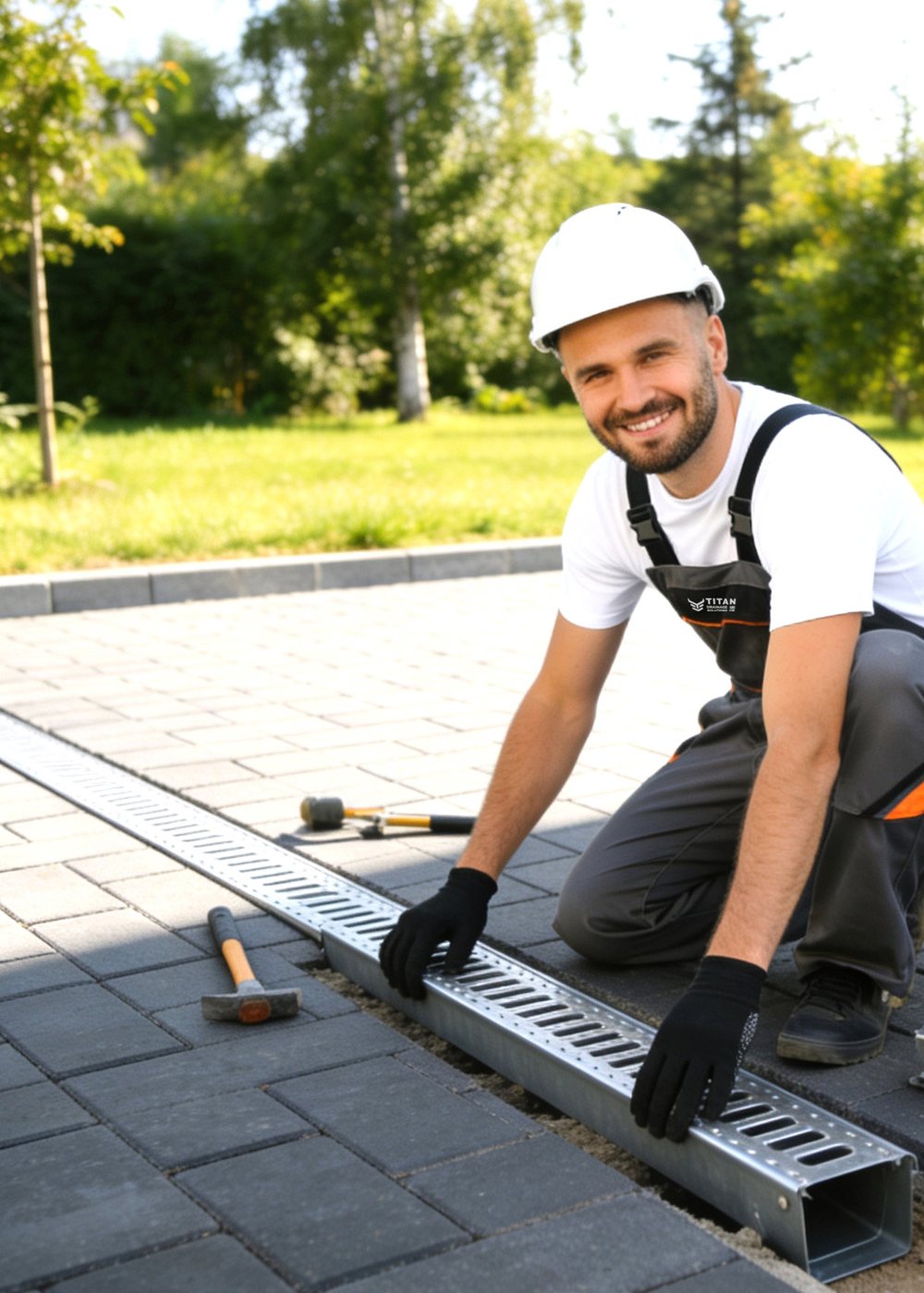 Installing a Titan channel drain