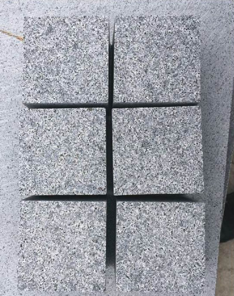 Blue Black — 50mm Flamed Cobbles granite setts