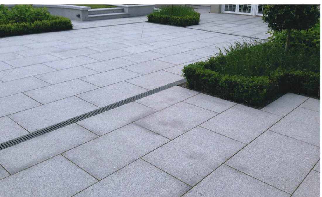 Blue Black granite paving