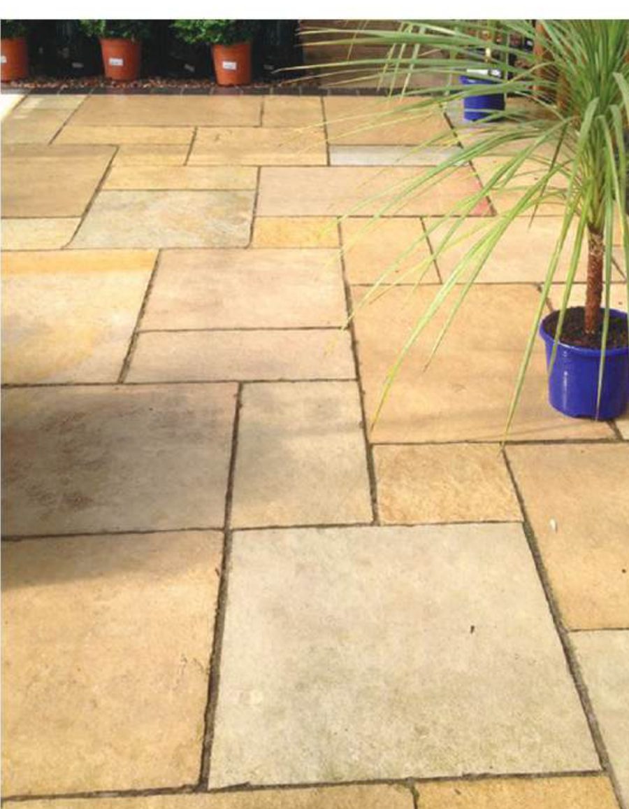 Yellow Limestone paving slabs