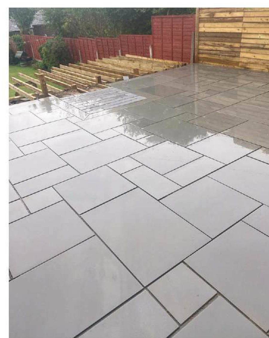 Kandla Grey sawn honed sandstone